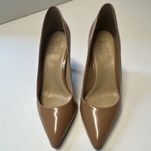 Naturalizer Women's Brown Patent Leather Pointed Toe Stiletto Pumps US 7W